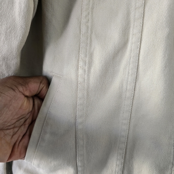 Vintage Ralph Lauren Denim Jacket Women Sz M Tan Jean Pockets Button Up Classic - Picture 5 of 15